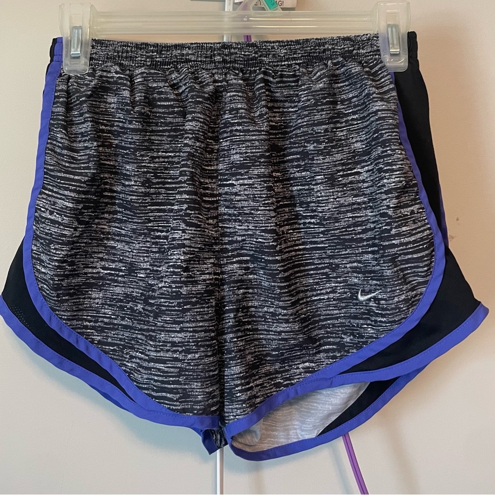 Nike Black and Purple Running / Athletic Shorts